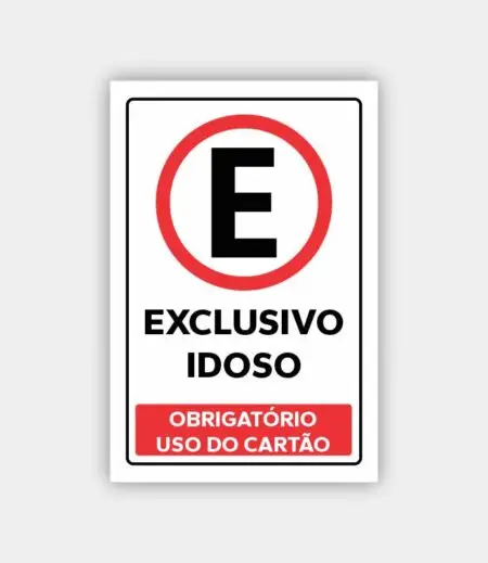 Estacionamento Exclusivo Idoso