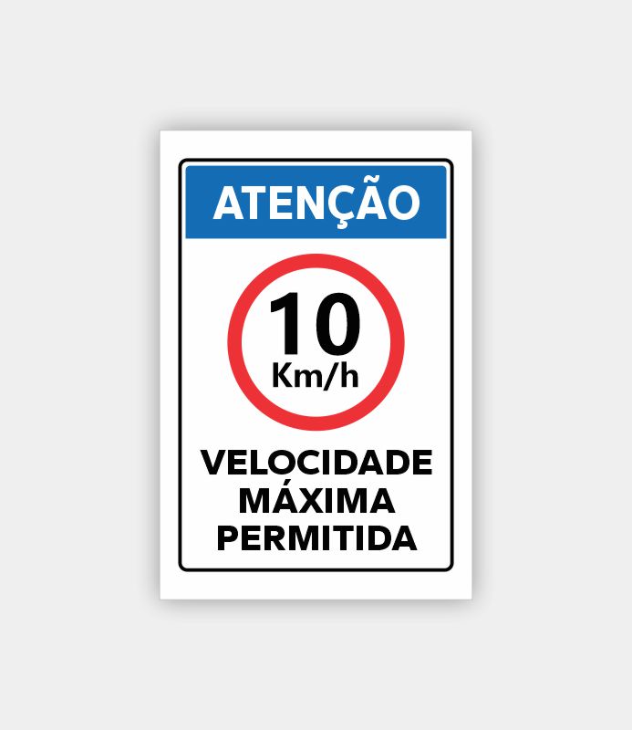 Condomínio Velocidade Máxima Permitida 10km