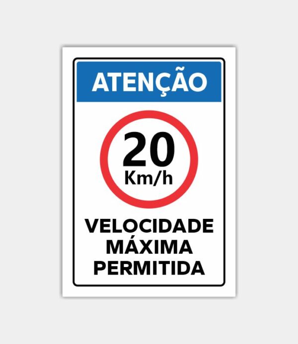 Condomínio Velocidade Máxima Permitida 20km