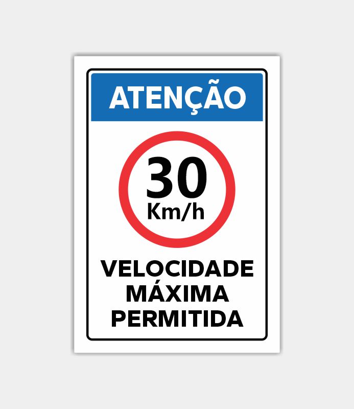 Condomínio Velocidade Máxima Permitida 30km