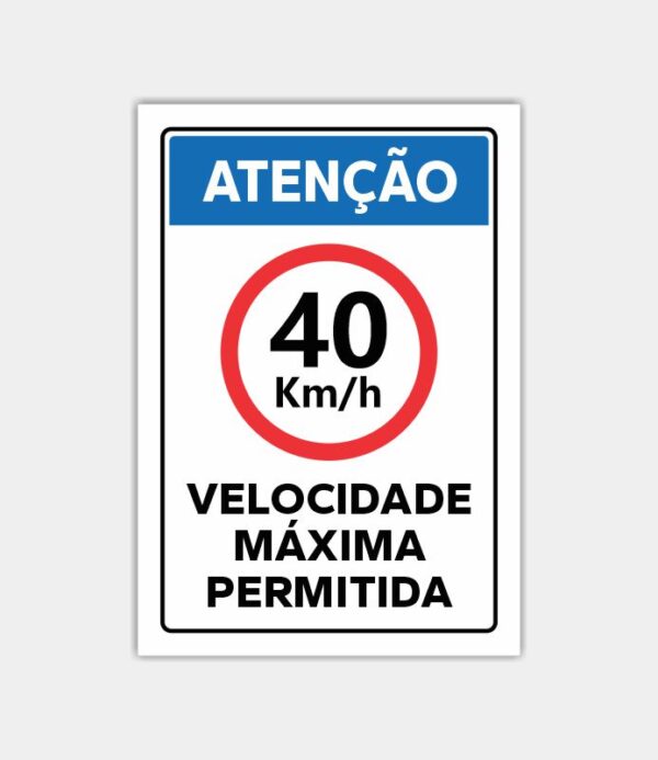 Condomínio Velocidade Máxima Permitida 40km